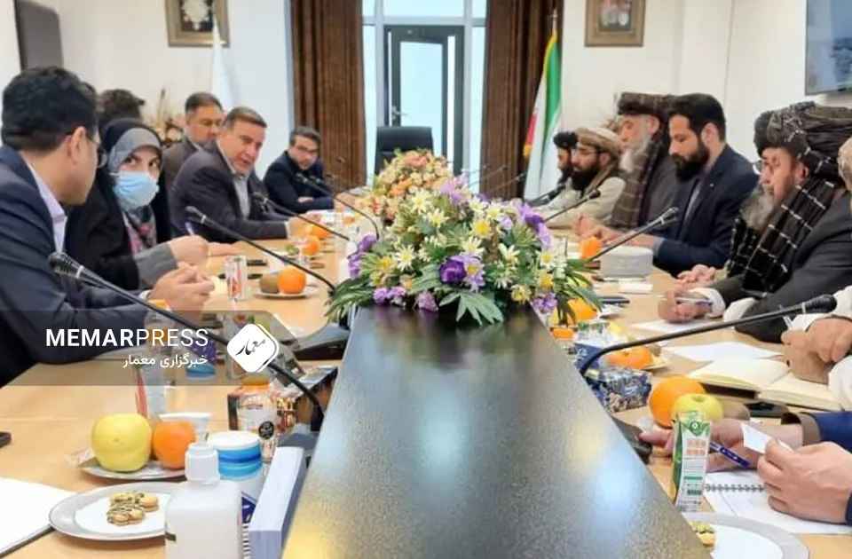 دیدار و گفتگوی سرپرست وزارت صنعت و تجارت طالبان با وزیر تجارت ایران