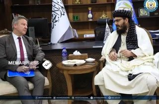 دیدار و گفگتوی معاون یوناما و معاون وزارت داخله طالبان