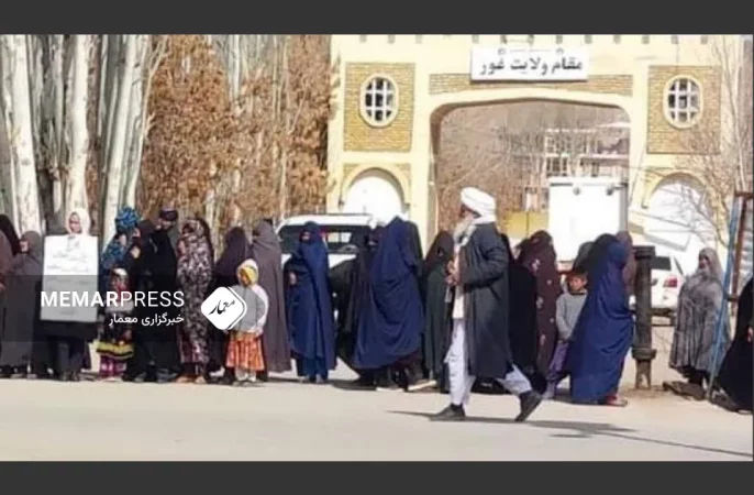 طالبان پس از بازداشت یک زن معترض در غور، پدرش را نیز بازداشت کردند