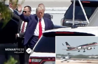 ترامپ برای حضور در دادگاه به نیویارک رفت