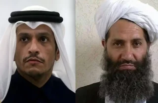 دیدار و گفتگوی محرمانه ملاهبت‌الله با نخست وزیر قطر