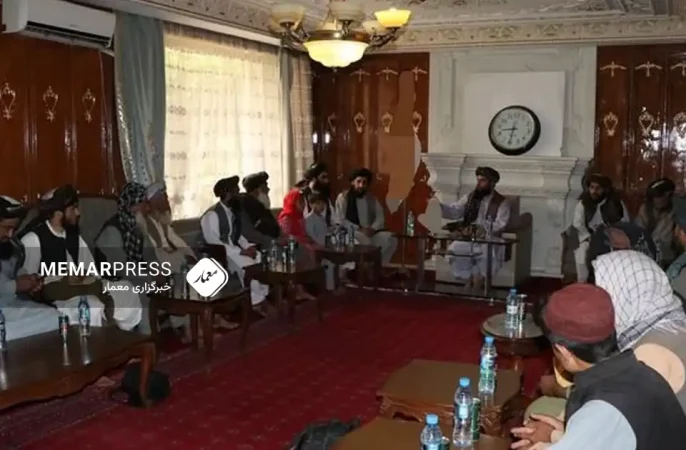 دیدار والی طالبان در بلخ با بازماندگان انتحاری‌ها
