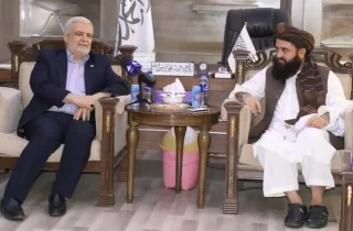 دیدار و گفتگوی والی حاکمیت در ننگرهار با سفیر ایران در کابل