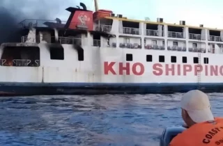 تمام ۱۲۰ سرنشین کشتی آتش گرفته توسط گارد ساحلی فلیپین نجات داده شدن