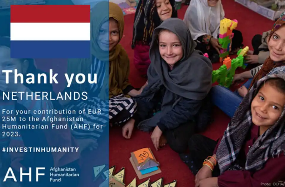 اوچا د افغانستان له خلکو سره د هالنډ له خوا د ۲۵ میلیونه یورو مرسته اعلان کړه