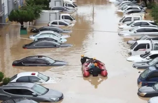 107 کشته و زخمی و آواره بر اثر سیل و رانش زمین در کره جنوبی