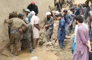 آمار جان‌باختگان سیلاب در میدان وردک به ۴۰ تن رسید