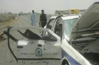 جان باختن ۴ نیروی پلیس ایران در حمله تروریستی در ولایت سیستان