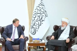 دیدار و گفتگوی معین سیاسی وزارت خارجه حکومت سرپرست با شارژدافیر سفارت ناروی در کابل