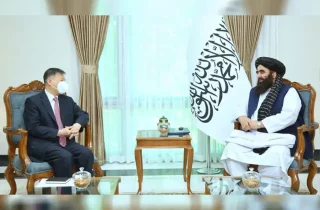 دیدار و گفتگوی متی و سفیر چین در کابل