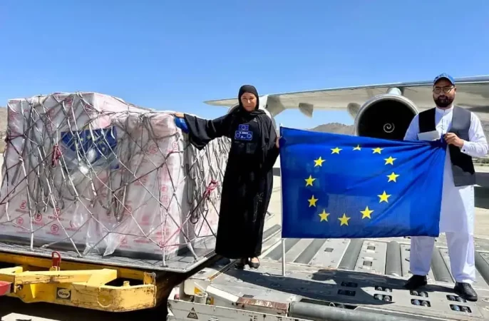 کمک ۱۰۰ تُنی دوا و تجهیزات طبی اتحادیه اروپا به افغانستان