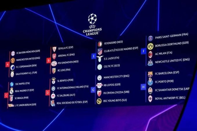 قرعه کشی لیگ قهرمانان اروپا 24-2023 - مراسم قرعه‌کشی مرحله گروهی فصل جدید لیگ قهرمانان اروپا 24-2023 توسط اتحادیه‌ی فوتبال اروپا (یوفا) در موناکو برگزار شد.