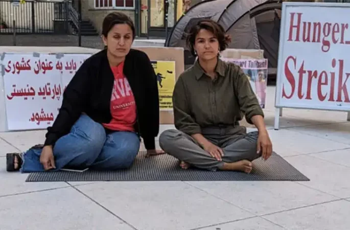 اعتصاب غذای فعالان زن افغانستانی در آلمان وارد هشتمین روز شد؛
