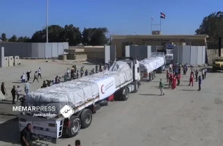 سومین کاروان محموله کمک‌های بشردوستانه وارد غزه شد