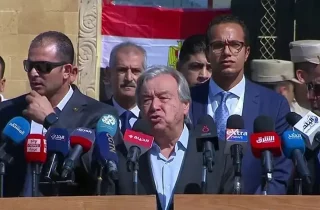 گوترش در گذرگاه مرزی رفح با غزه : کمک‌های بشردوستانه باید سریعتر به غزه ارسال شود