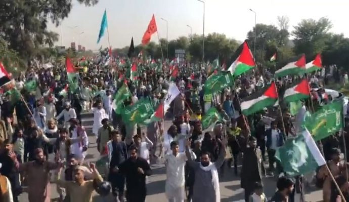راهپیمایی حماسی علیه رژیم صهیونیستی در پاکستان