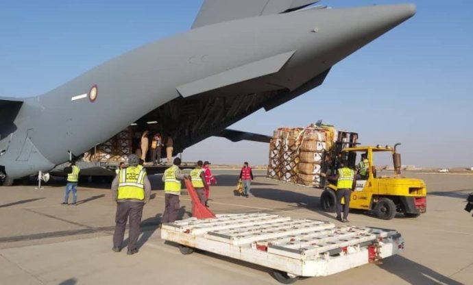 نشستن پرواز حامل محموله ۷۰ تنی کمک های قطر به زلزله هرات