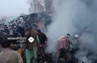 آتش‌سوزی در بازار بدخشان