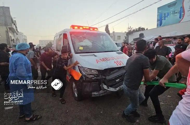 بیست‌ونهمین روز طوفان الاقصی؛ بمباران ورودی بیمارستان النصر غزه