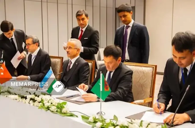 امضا پروژه تشکیل کریدور بین‌المللی توسط ایران، ازبکستان، ترکمنستان و ترکیه