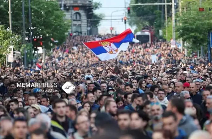 اعتراض مردم صربستان برای ابطال نتیجه انتخابات پارلمانی و محلی