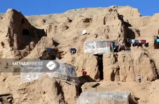 بازگشت دوباره مغاره‌نشینان بامیان به دلیل فقر و بیکاری