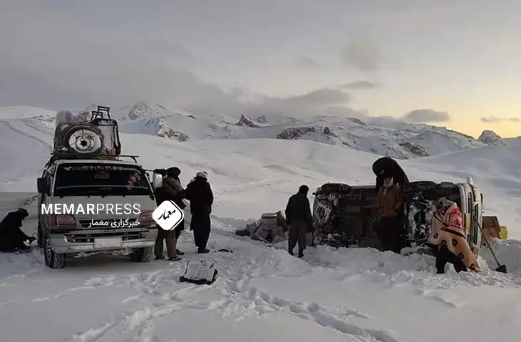 بسته شدن شاهراه کابل – غور به دلیل بارش برف سنگین به‌روی رفت‌وآمد