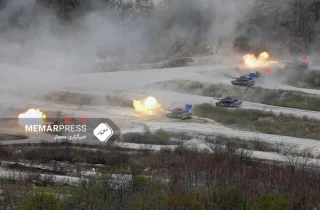 شلیک 200 گلوله توپخانه‌‌ای کوریای شمالی به سمت کوریای جنوبی