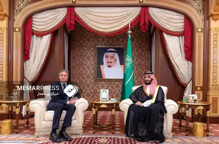 دیدار و گفتگوی وزیر خارجه امریکا با ولیعهد عربستان در ریاض درباره تحولات منطقه