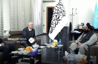 دیدار و گفتگوی سرپرست وزارت ترانسپورت طالبان با سفیر ایران در کابل