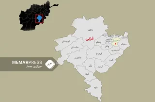 مسدود شدن راه‌های مواصلاتی غزنی بر اثر برفباری