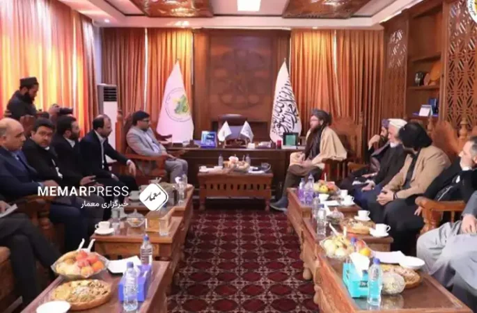 دیدار و گفتگوی سرپرست وزارت زراعت طالبان با هیات اقتصادی ایرانی