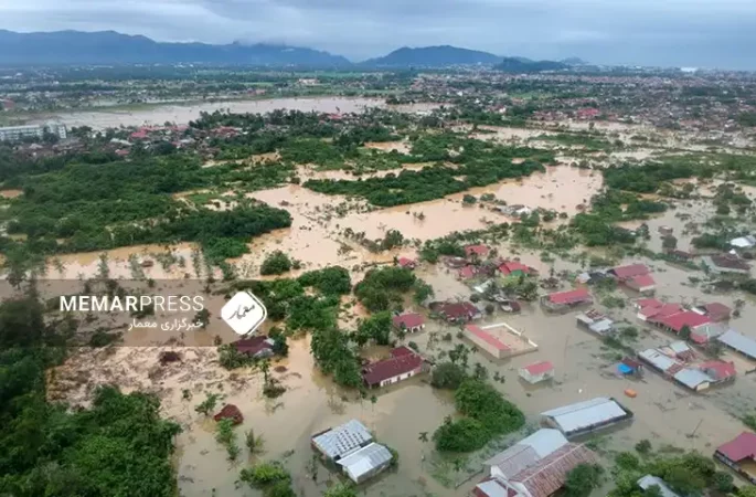 رانش زمین و سیلاب در اندونیزیا جان ۱۹ تن را گرفت