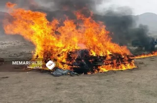 وزارت داخله طالبان از آتش زدن ۸ تن مواد مخدر در هلمند خبر داد