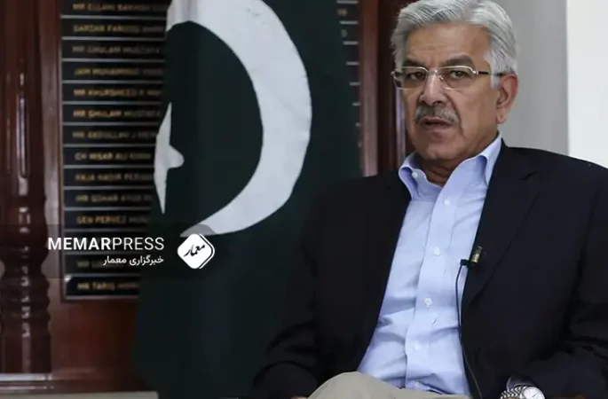 وزیر دفاع پاکستان : حملات تروریستی علیه پاکستان از افغانستان انجام می‌شود