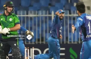 پیروزی تیم کریکت افغانستان مقابل ایرلند