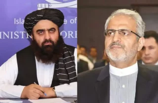 دیدار و گفتگوی سرپرست سفارت ایران در کابل با امیرخان متقی