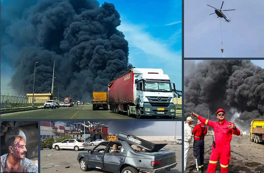 افزایش قربانیان انفجار بندر شهید رجایی ایران به ۱۸ کشته و ۸۰۰ زخمی