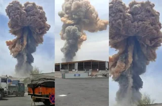 انفجار شدید در بندر شهید رجایی بندرعباس ایران