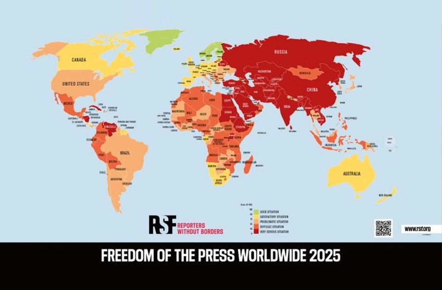 افغانستان در قعر جدول رده‌بندی جهانی آزادی مطبوعات