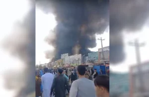 وقوع آتش‌سوزی گسترده در غرب کابل