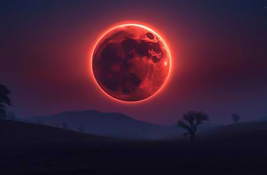 ماه‌گرفتگی خونین آسمان افغانستان را درخشان می‌کند