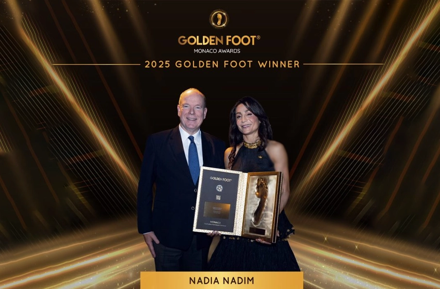 نادیه ندیم برنده جایزه معتبر «پای طلایی ۲۰۲۵» شد