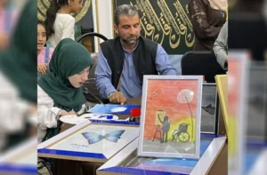 تقدیر یوناما از زهرا محمدی، هنرمند جوان دارای معلولیت از کاپیسا