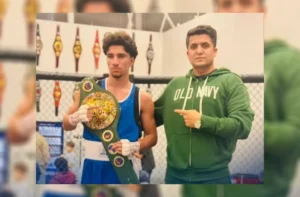 پیروزی ذکی حکیم زاده مشت زن افغان در برابر حریف آمریکایی