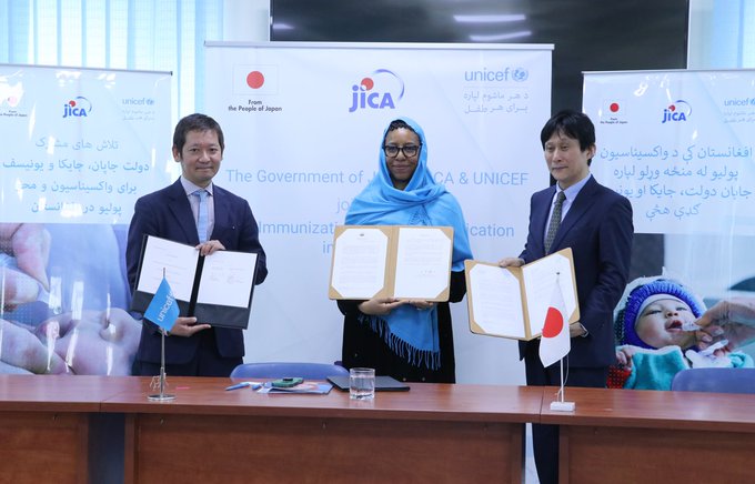 کمک ۶.۲۶ میلیون دالری جاپان برای ایمن‌سازی کودکان در افغانستان
