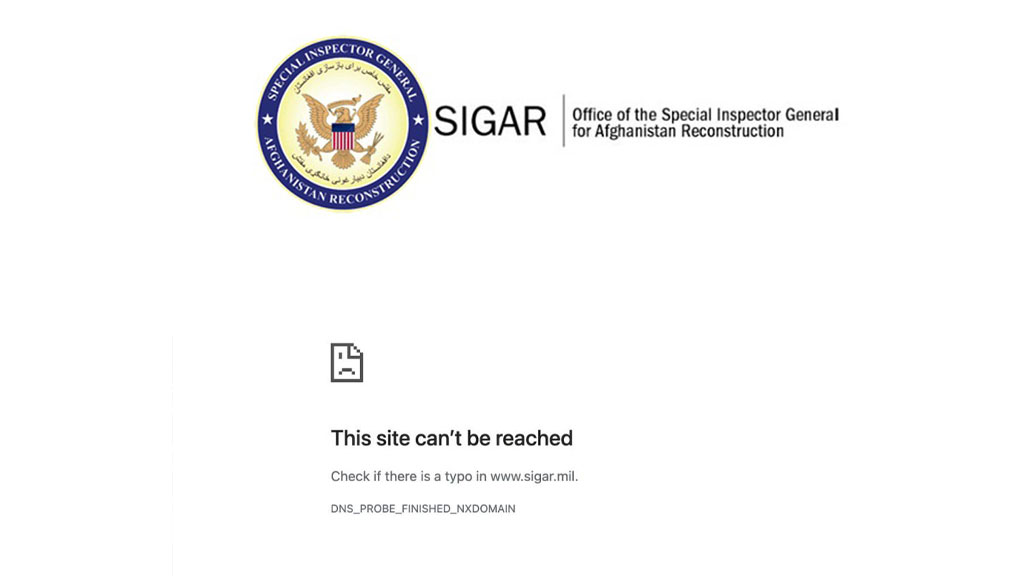 حذف آرشیف اسناد جنگ افغانستان با بستهشدن سایت سیگار