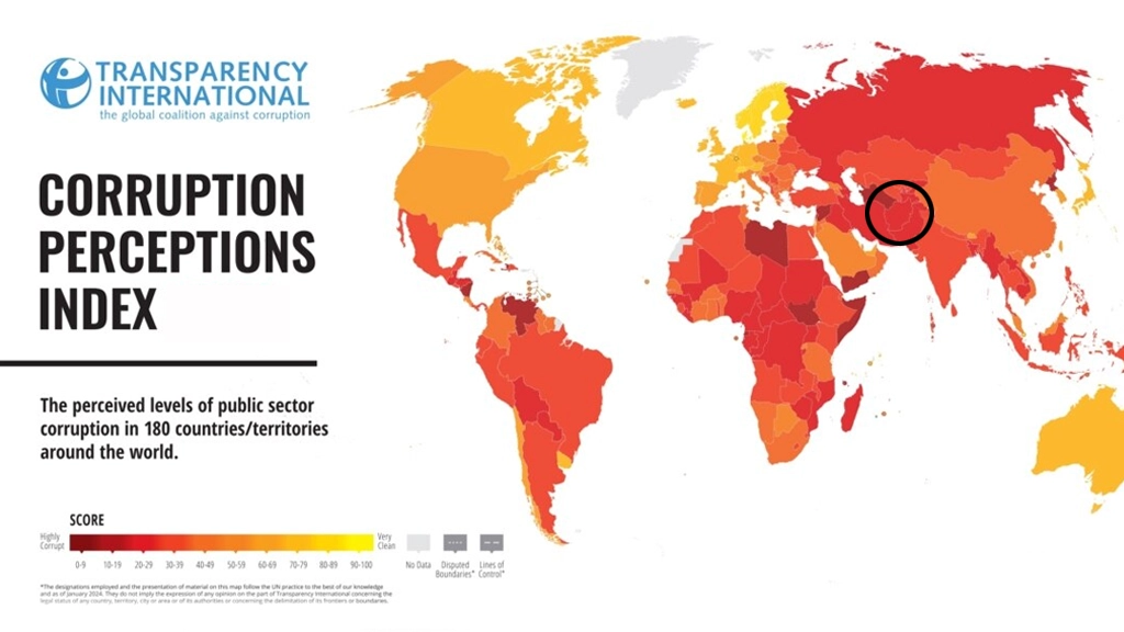 افغانستان همچنان در جمع فاسدترین کشورهای جهان