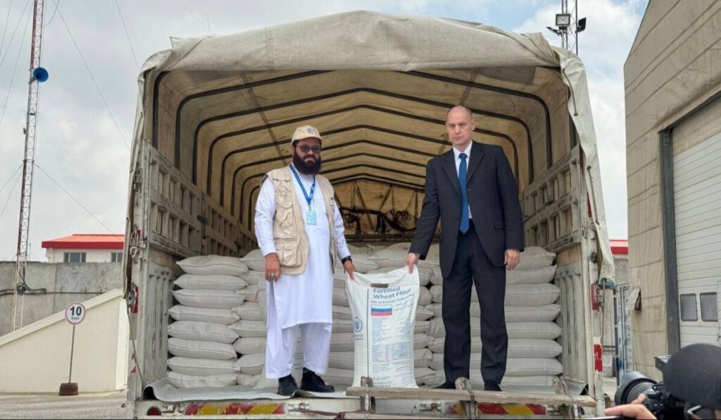 روسیه ۱۰۰۰ تُن آرد غنیشده به افغانستان کمک کرد