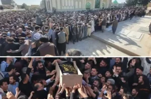 اعتراض صدها تن از باشندگان هرات در واکنش به کشتار غیرنظامیان در این ولایت